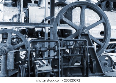 the old equipment with a gear
