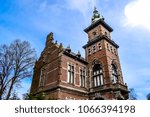 Old European building built in historicism architectural style, Charleroi, Belgium