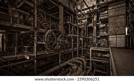 old factory, machines, abandoned, iron, industry, metal
