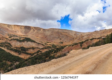 Old Fall River Road Is A Dirt Road That Climbs Above The Tree Line In Rocky Mountain National Park, Colorado.