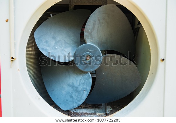The old fan air\
conditioner Compressor