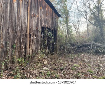 Old Farm Carriage House In Ruins