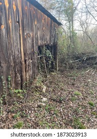 Old Farm Carriage House In Ruins