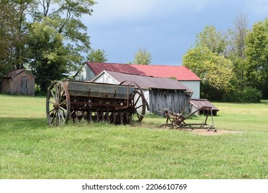 Old Farm Equipment At Farm