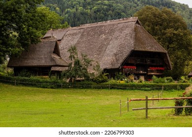 Old Farmhouse In Black Forest Open Air Museum In Gutach Village In Baden-Wuerttemberg, Germany