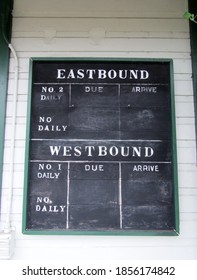 Old Fashion Train Station Time Board