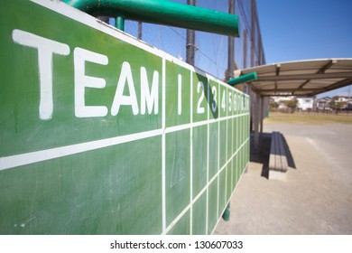 An Old Fashioned Baseball Score Board