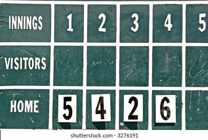 An Old Fashioned Baseball Score Board