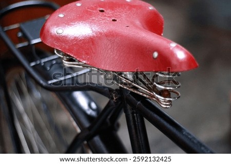 old fashioned of bicycle saddle