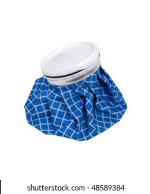 Old Fashioned Blue Checkered Ice Pack For First Aid Uses - Path Included