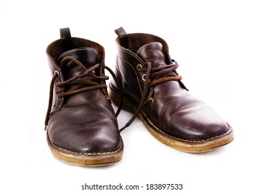 old fashioned work boots