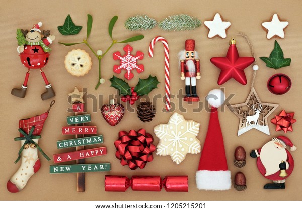 Old Fashioned Christmas Tree Decorations Baubles Stock Photo Edit