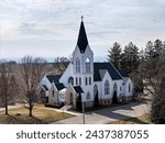 Old fashioned country church in southern Wisconsin