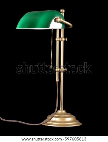 Old Fashioned Desk Lamp Isolated On Stock Photo Edit Now