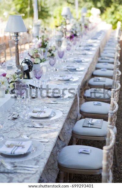 Old Fashioned Elegant Vintage Wedding Reception Stock Photo Edit