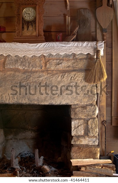 Old Fashioned Fireplace Antique Tools Stock Image Download Now