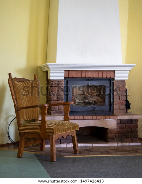 Old Fashioned Fireplace Manor House Stock Photo Edit Now 1497426413