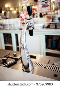 Old Fashioned Soda Fountain In An Ice Cream Parlor