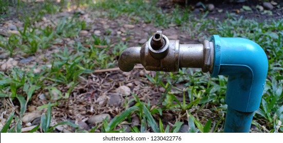 Old Faucet In The Garden, But Still Available.