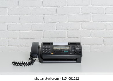 Old Fax Machine On The Table