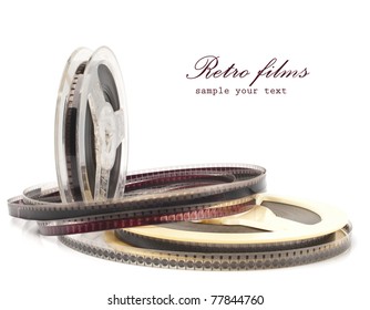 Old Film Reel Isolated On A White Background