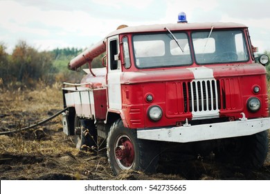 old fire car - Shutterstock ID 542735665