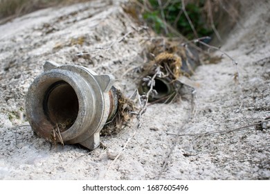 An Old Fire Hose Destroyed By Time