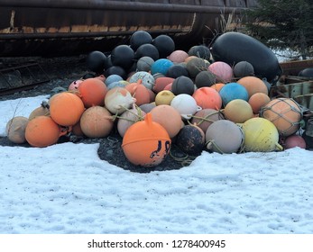 Old Fishing Gear On Alaska Beach 