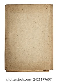 Old folder for papers isolated on white background