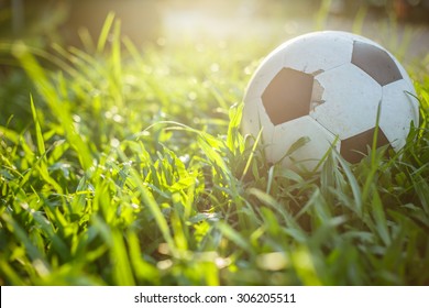 old football on the green - Powered by Shutterstock