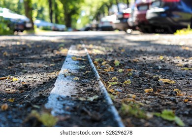 Old And Forgotten Tram Tracks At Gärdet In Stockholm