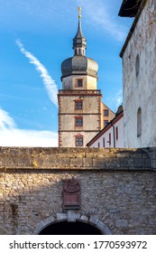 Old Fort Marienburg Over The City On A Sunny Morning. Wurzburg Bavaria Germany.