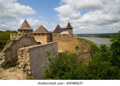 Old Fortress in the summer, right side view under the river - Shutterstock ID 459480637