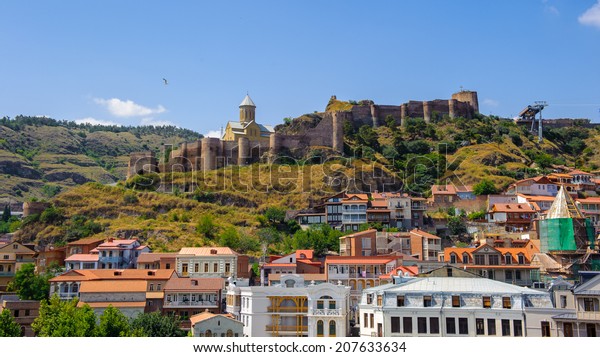 Old fortress of Tbilisi, Georgia.\
Tbilisi is the capital and the largest city of\
Geogia