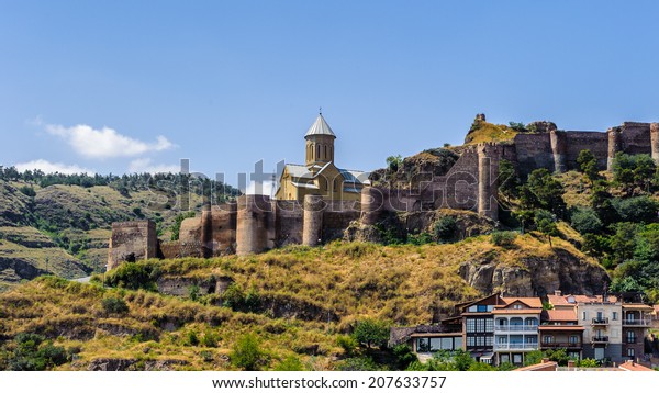 Old fortress of Tbilisi, Georgia.\
Tbilisi is the capital and the largest city of\
Geogia