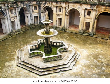 Old Fountain in Convent of Christ, Tomar, Portugal