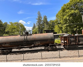 Old freight train in Washington. 