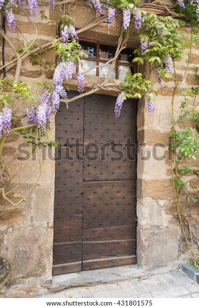 Old French Door Wisteria Stock Photo Edit Now 431801575