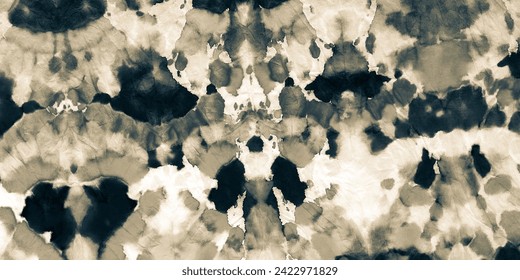 Old Fun Abstract Pattern. Batik Graphic. Ivory Tie Dye Seamless. Tiles Watercolor. Gray Dirty Art Pattern. Watercolour Paint Textured.