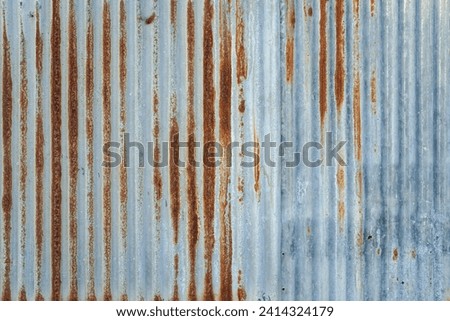 Old galvanized sheet texture background with rust. 
