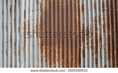 Old galvanized sheet wall with rust background