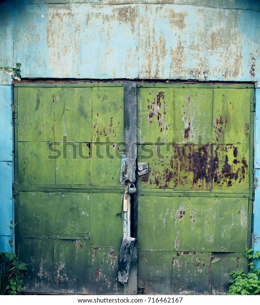 the old garage doors 

