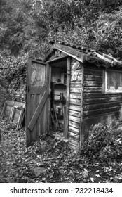 Old Garden Shed Door Open