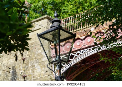 An Old Gas Light Under A Bridge In Derbyshire