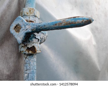 Old Gas Pipe Faucet In The Close-up