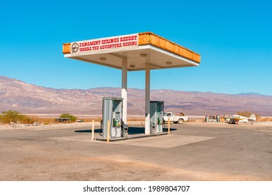 Old Gas Station. Death Valley, USA - 15 Apr 2021