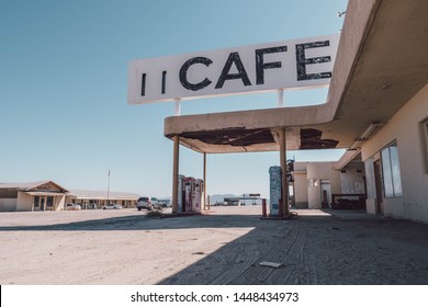 Old Gas Station In The Middle Of Nowhere In California