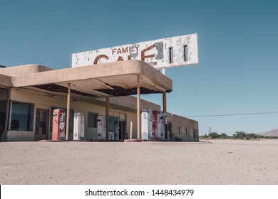 Old Gas Station In The Middle Of Nowhere In California