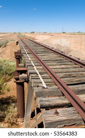 Old Ghan Railway Track By The Oodnadatta Track, Australia