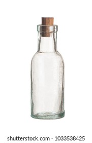 Old Glass Pharmacy Bottle With Cork